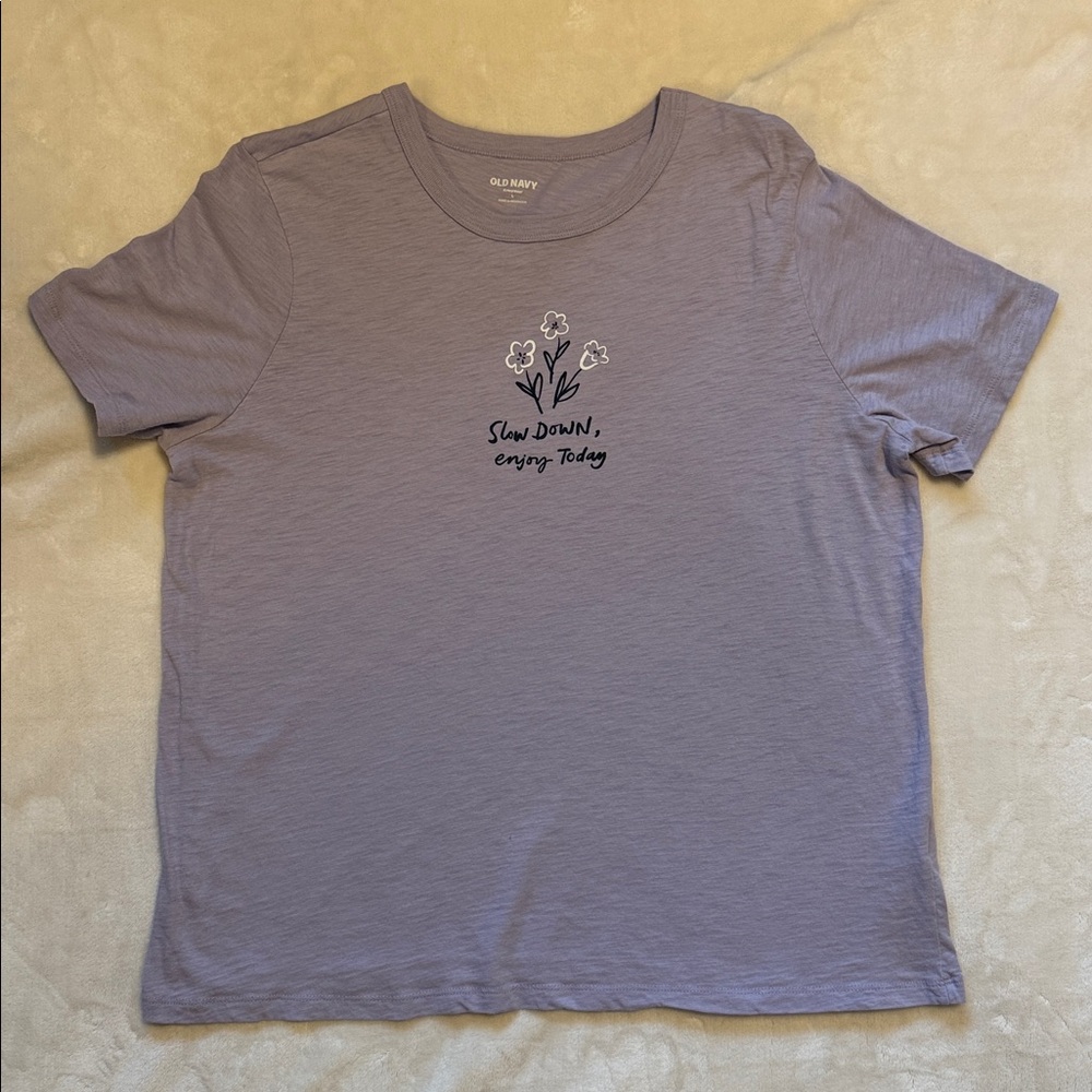 Old Navy Light Purple Graphic Tee size large